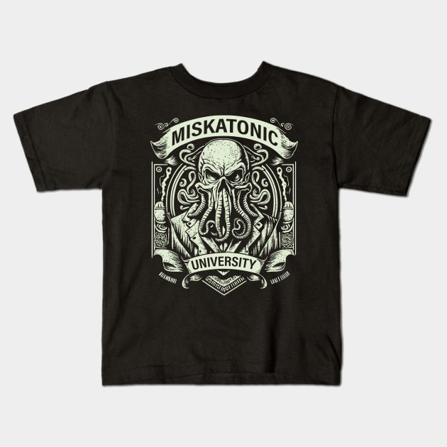 Cthulhu Miskatonic University Kids T-Shirt by ShirtFace